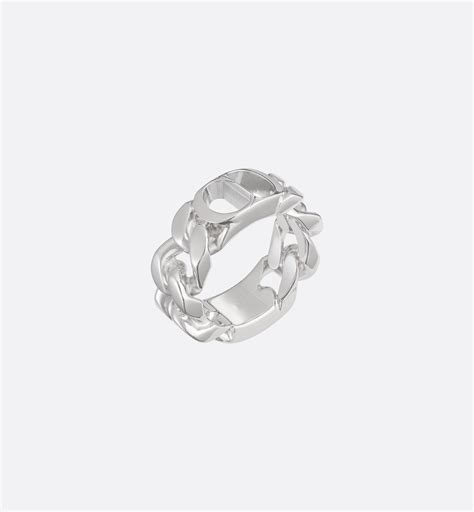 DIOR AND SHAWN Chain Link Ring Silver